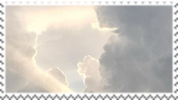 clouds lit up by the sun