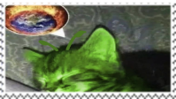 an alien cat dreaming of the world burning